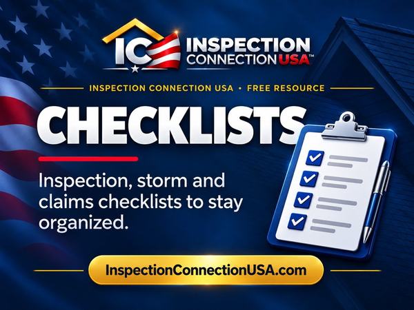Example free checklists: inspection, storm and claims checklists